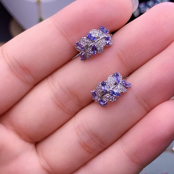 坦桑石戒指银S925镶嵌