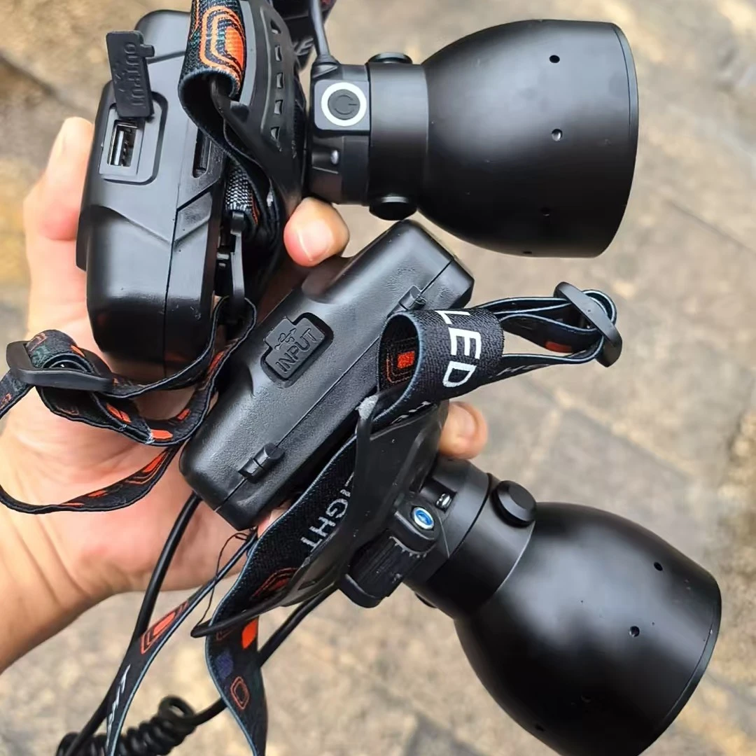 头灯户外强光USB充电LED多功能防水远射头灯户外LED钓鱼灯