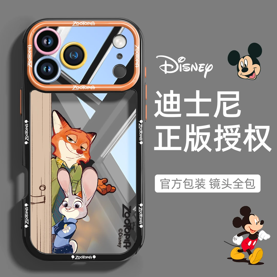 疯狂动物城适用苹果17手机壳透明iPhone16promax全包防摔15情侣