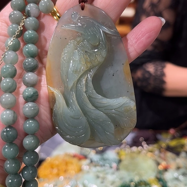 未镶嵌岫玉毛衣链