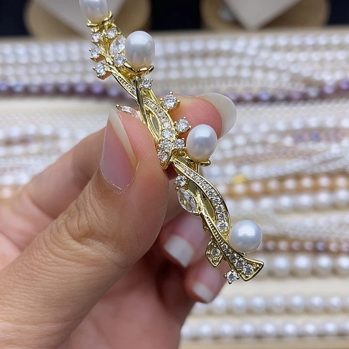 淡水珍珠颈饰银S925镶嵌