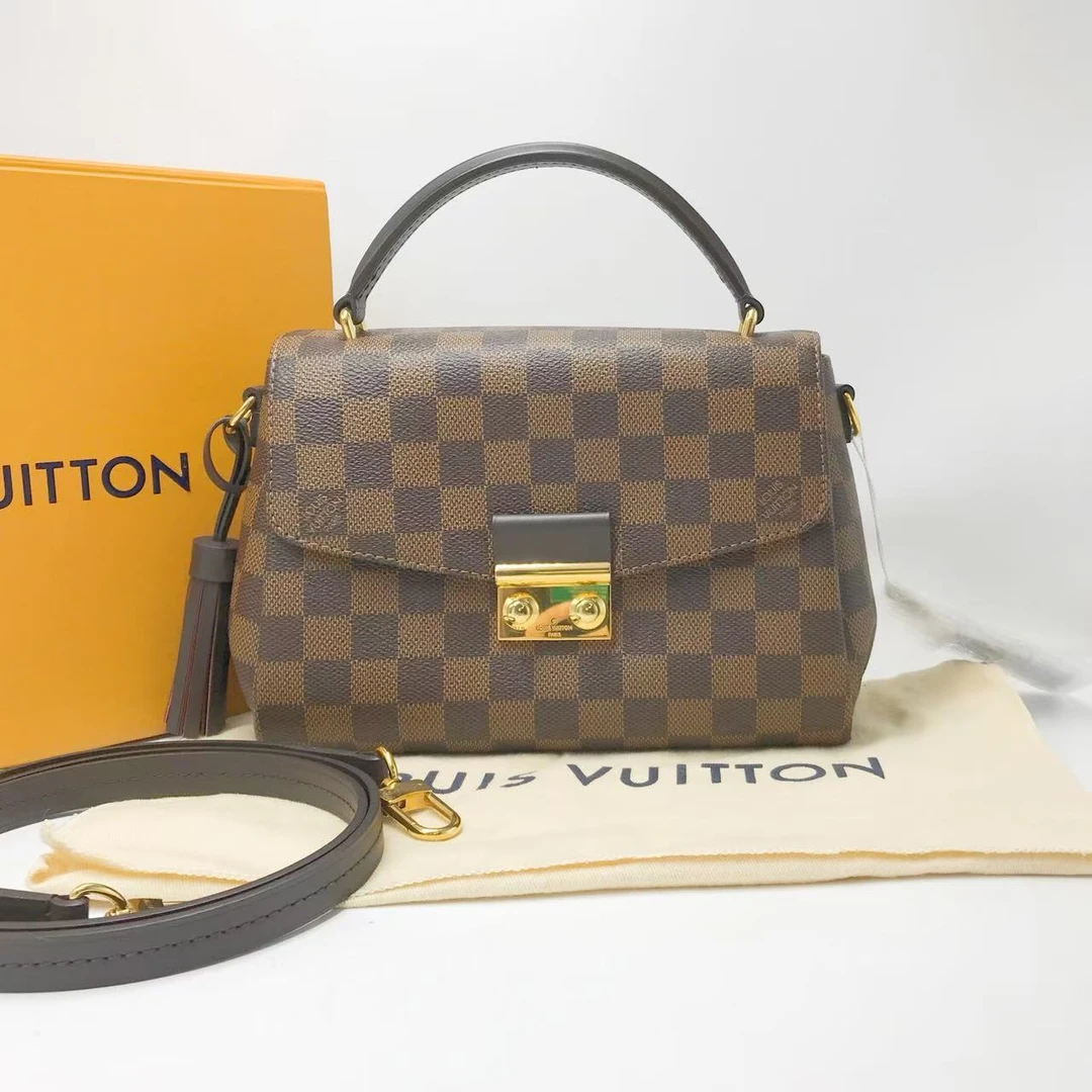 95新 LouisVuitton/路易威登 洋诚二手 LV棕棋盘格邮差包