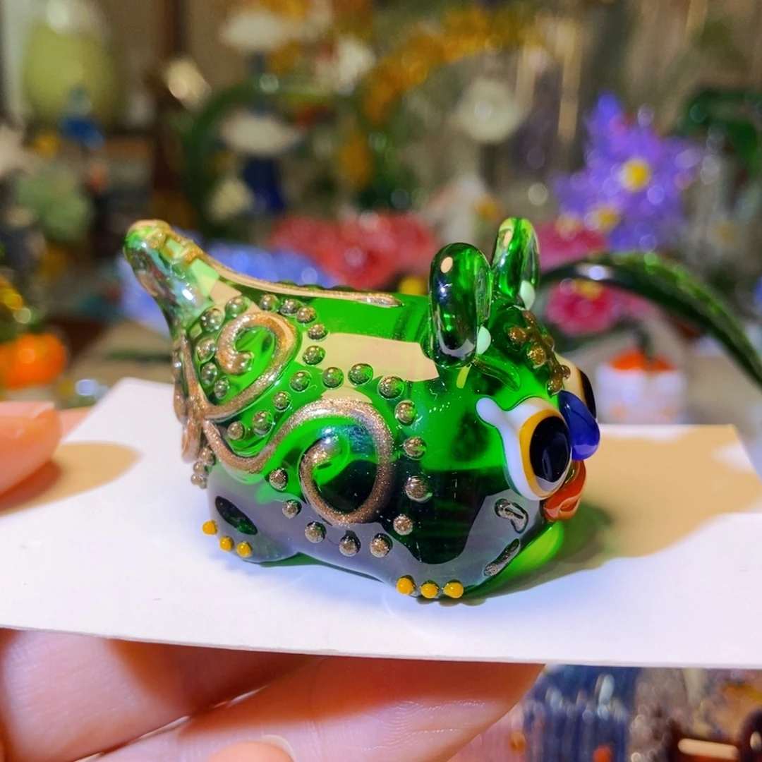 手工艺品琉璃老虎枕头