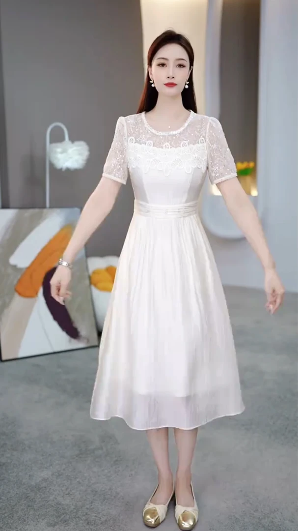 [依铭服饰] KK922 # 夏季 2025 新款 减龄 收腰 显瘦  连衣裙