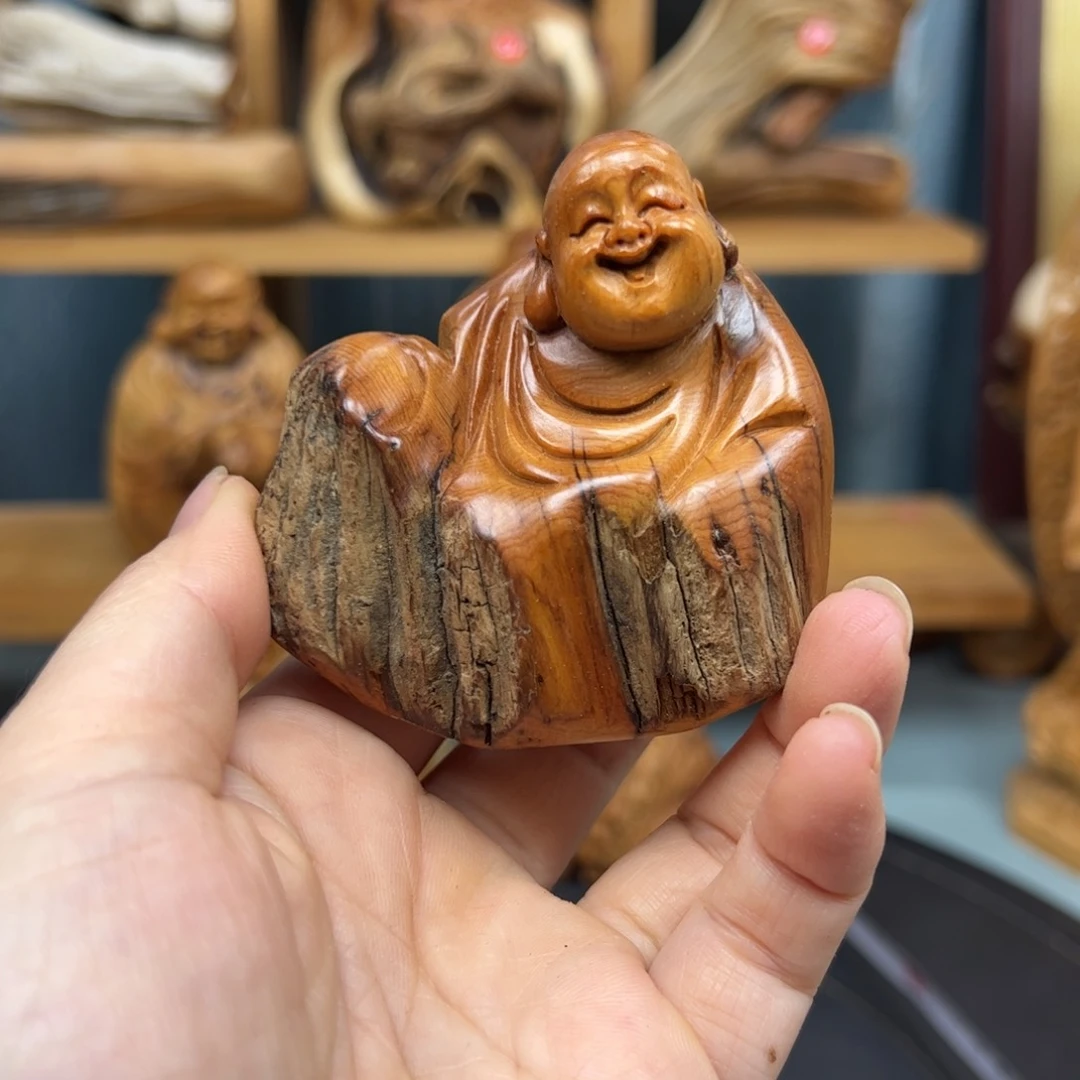 木周崖柏木摆件手把件