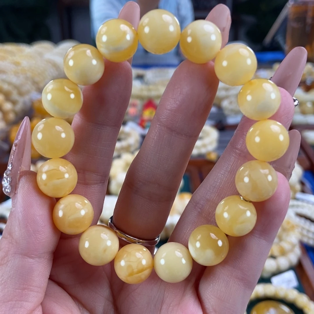 未镶嵌琥珀珠宝奇石12圆珠17