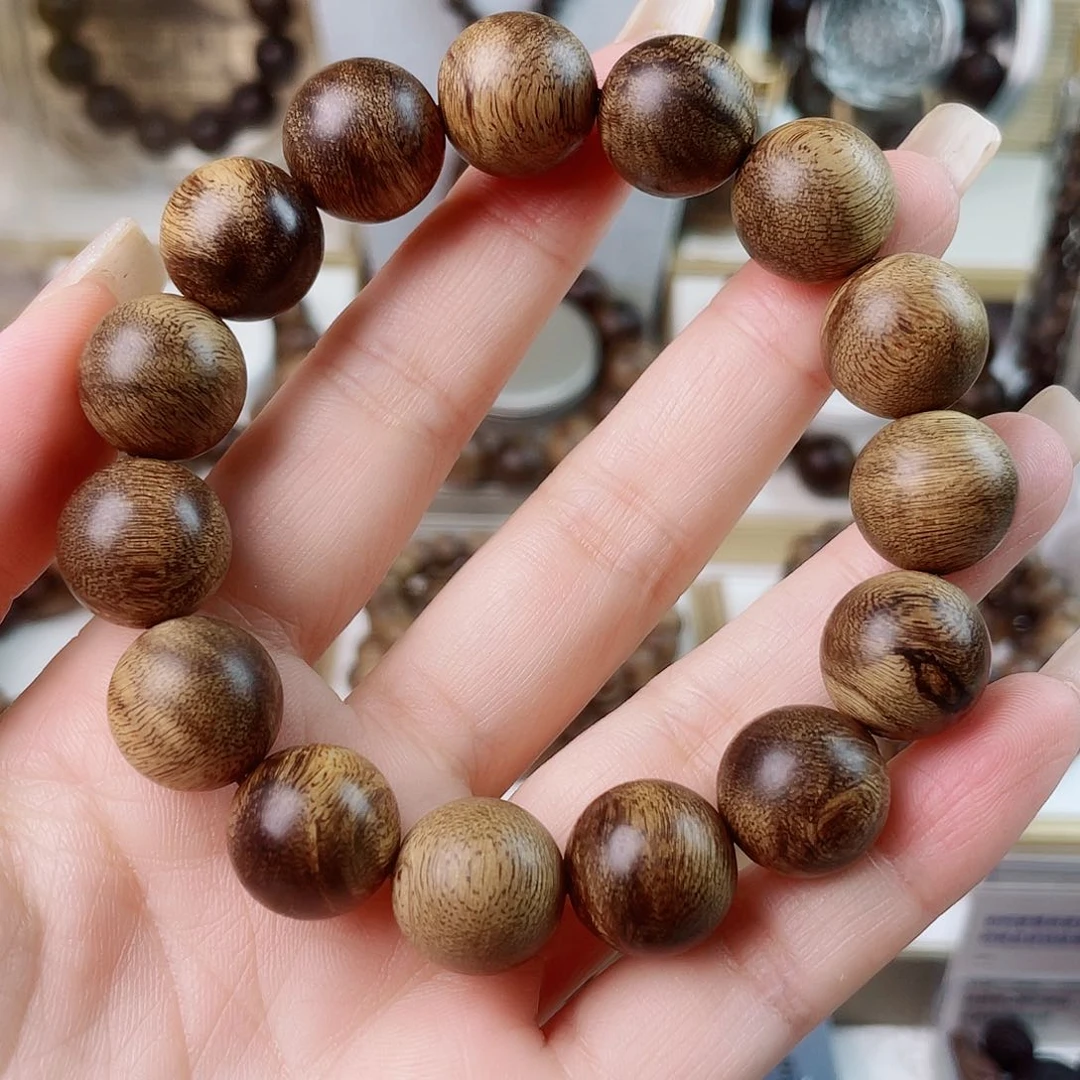 手串沉香越南芽庄老白棋窖藏古董瘤疤1.4