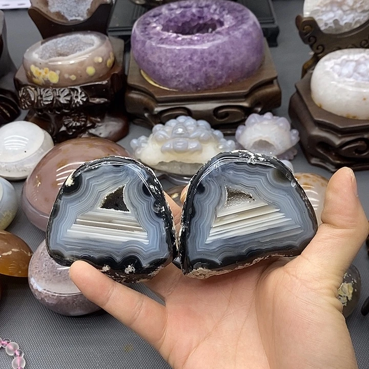 未镶嵌摆件紫晶聚宝盆