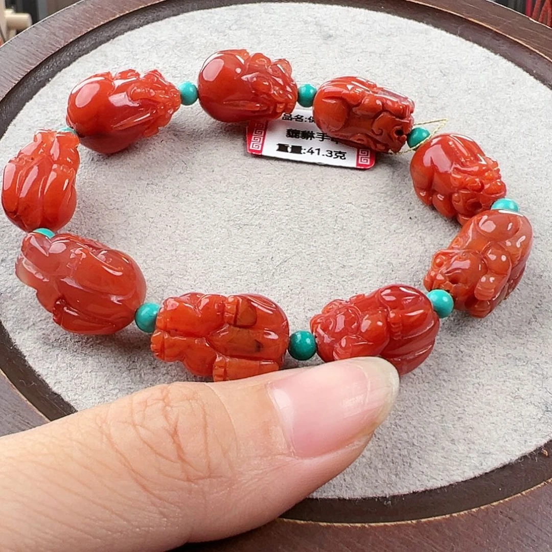 南红玛瑙手串未镶嵌