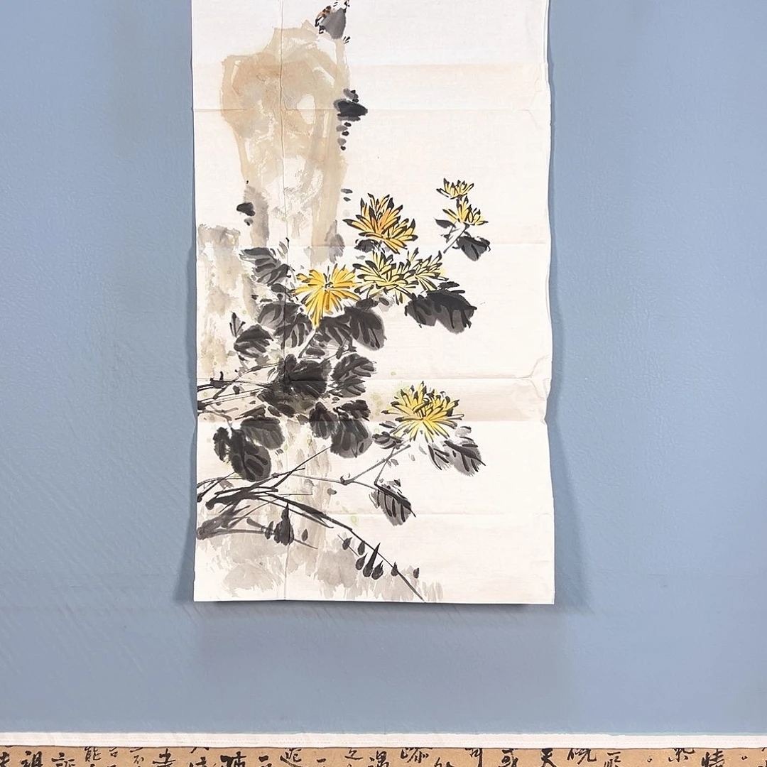 国画672 花鸟和蝴蝶是同一