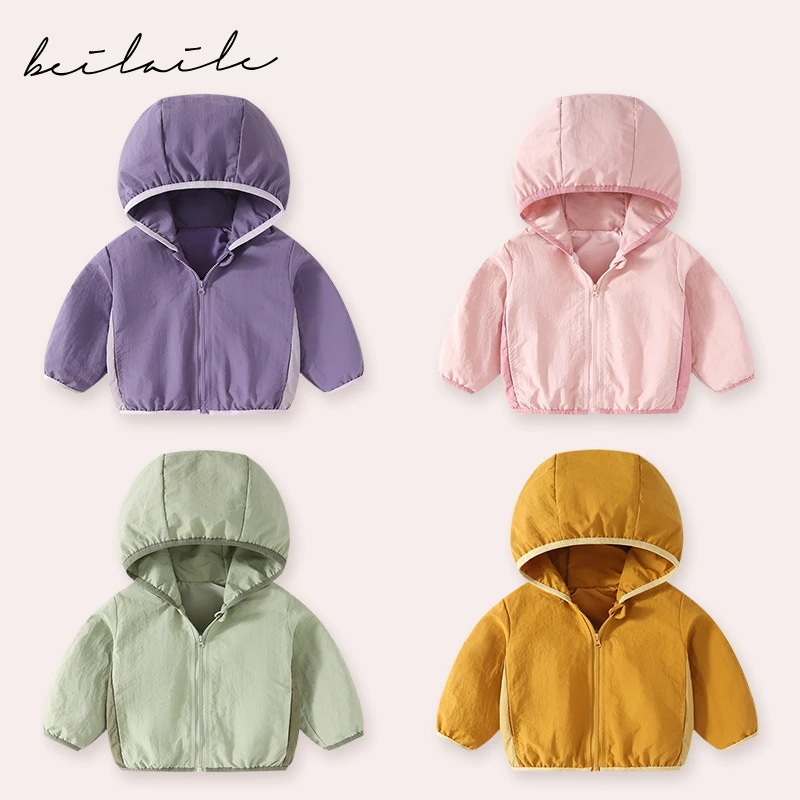 【带帽拉链外套 小乐妈咪】婴儿童上衣长袖宝宝秋装带帽休闲外套H30