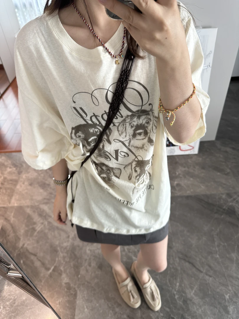 【ZHANGDAYUN】9072#【ins博主慵懒舒适狗狗t】