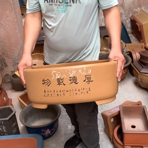 紫砂花盆手工定制