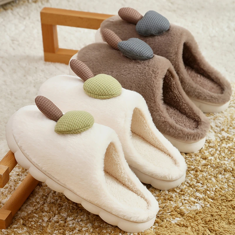毒蘑菇2025款棉拖冬季居家时尚个性保暖防滑室内新款可爱月子鞋