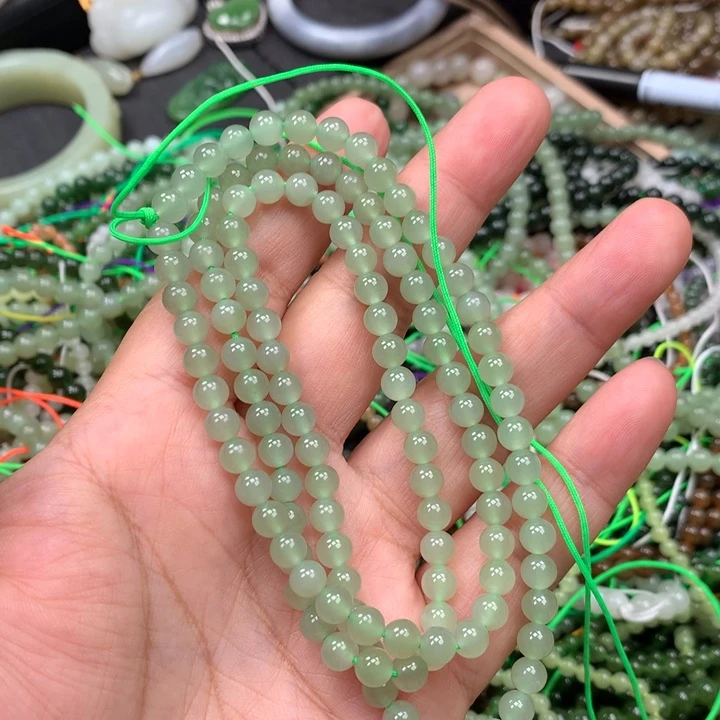 和田玉未镶嵌手链108