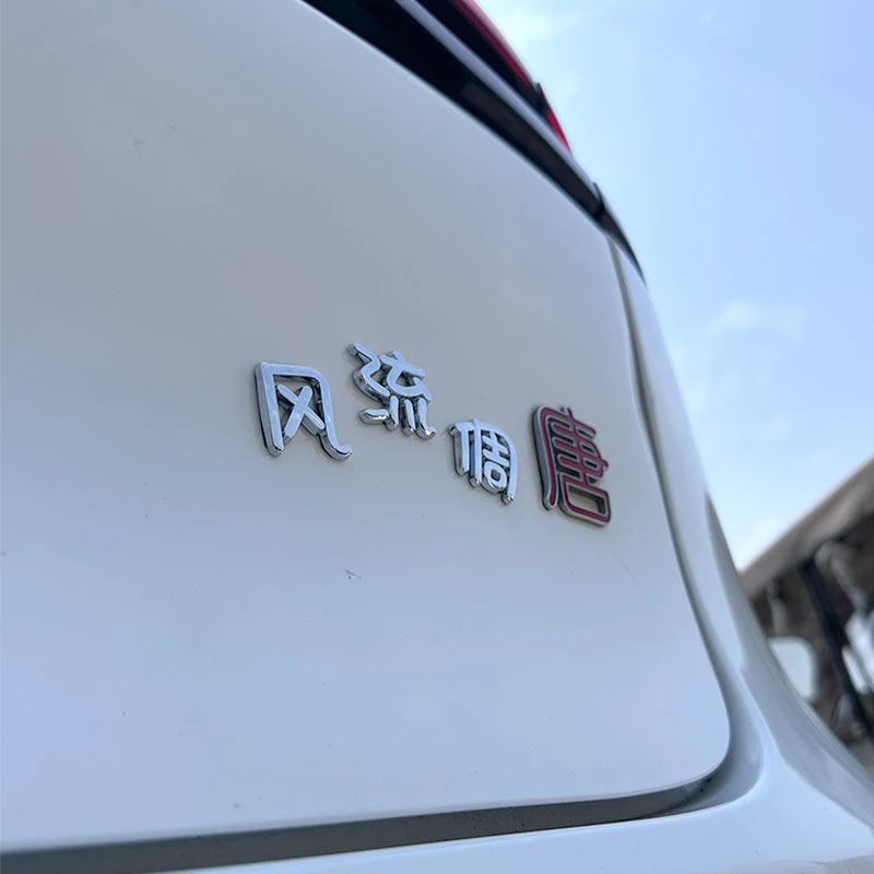 比亚迪唐系 个性创意搞笑汽车贴abs电镀车标定制3D立体字创意车贴