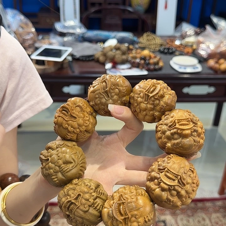 维腊木（绿檀）其他5.0貔貅单圈八方招财
