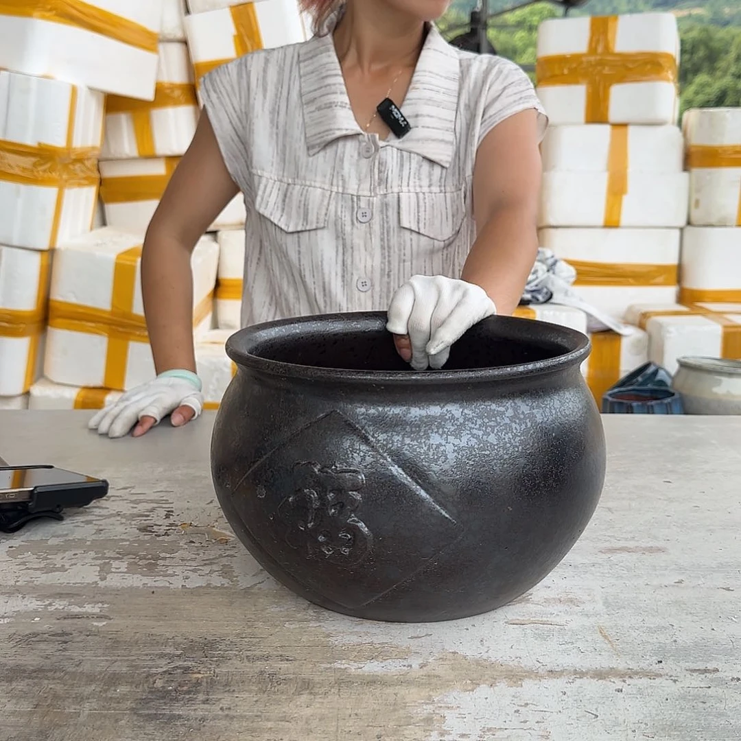 紫砂花盆王嫂花盆0716-193高18口26无孔