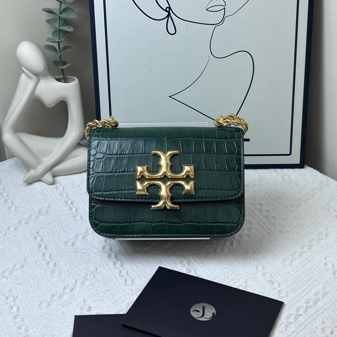 95新 TORY BURCH/汤丽柏琦 绿色链条/JW8256