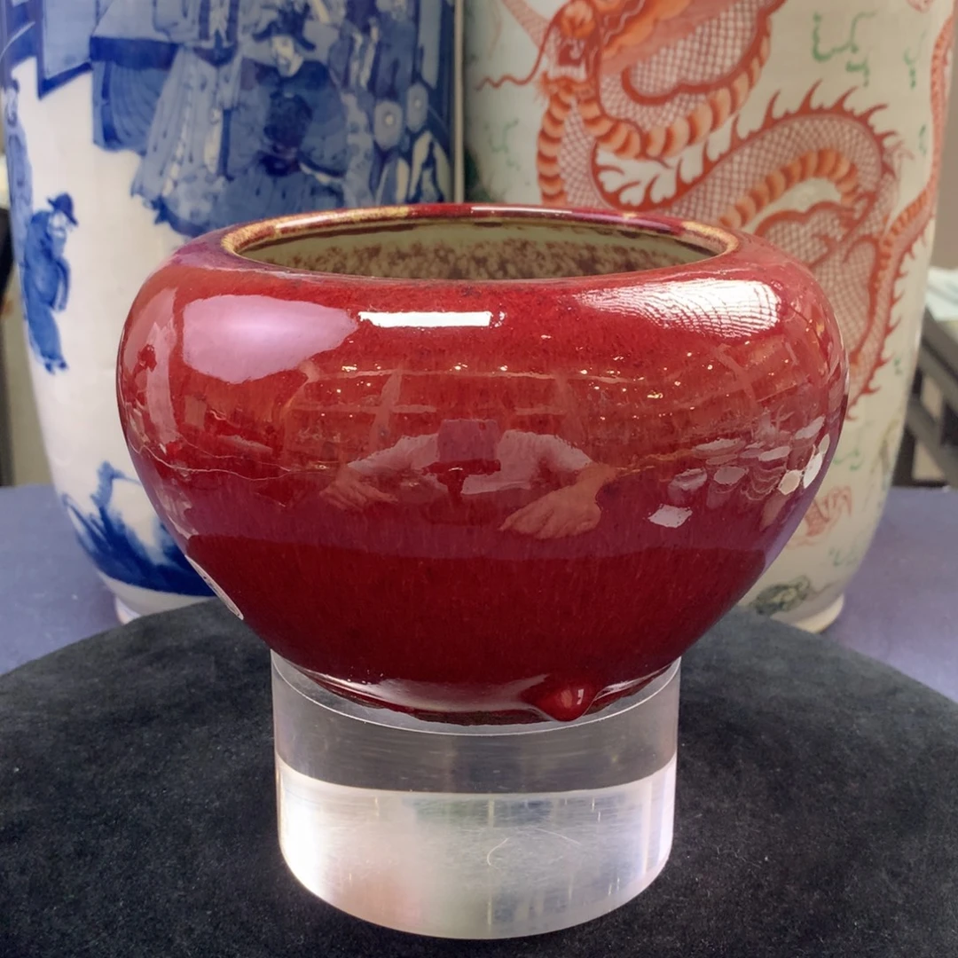 其他12748瓷器—钧红釉三足香炉