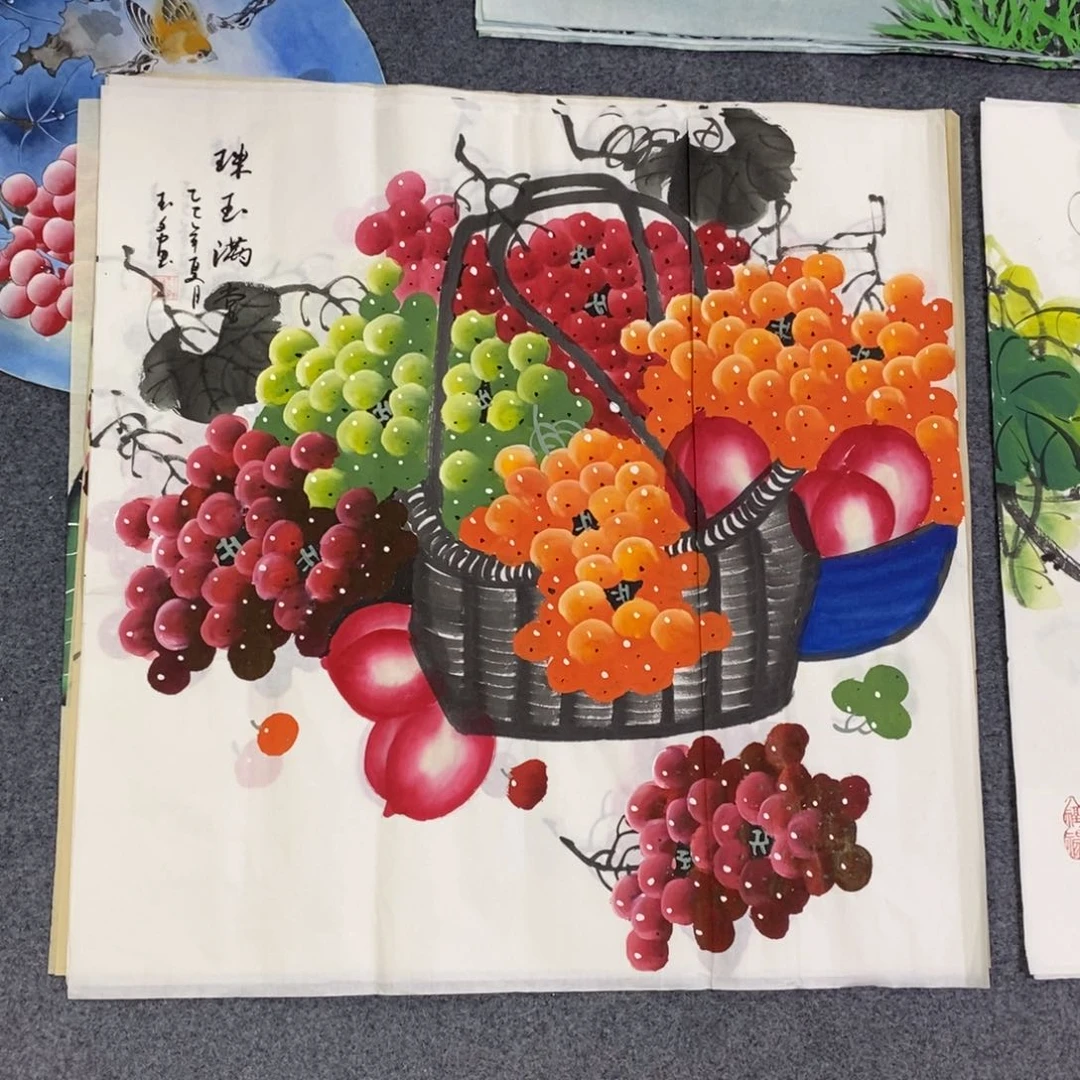 国画尺寸68✖️68精品斗方手绘画