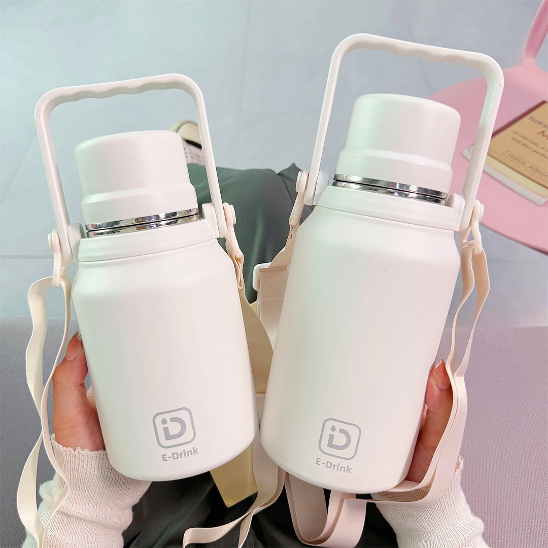 一杯三饮保温杯高颜值女生运动大容量吸管杯男士便携带盖泡茶水杯