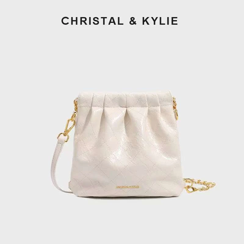 【童也】Christal&Kylie垃圾包袋2025双肩单肩包菱格斜挎包CK8041