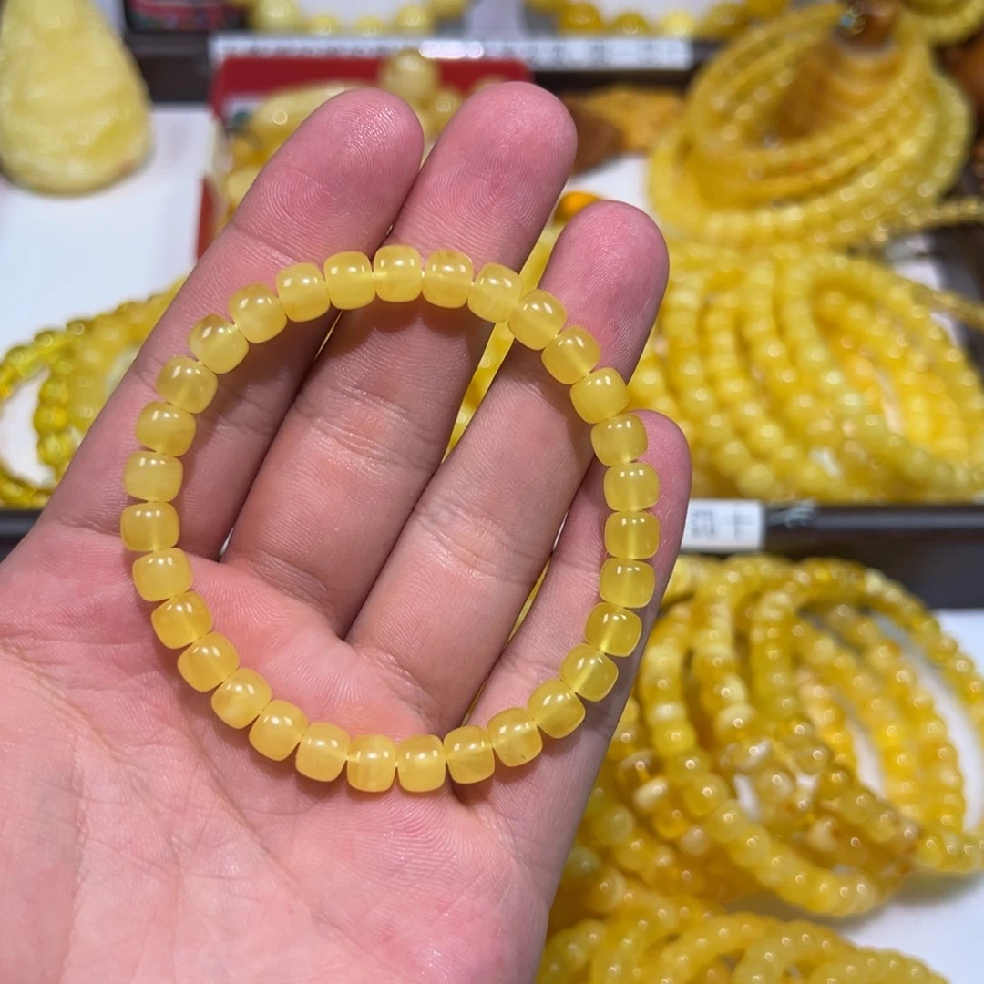 蜜蜡未镶嵌裸石手串 7.0mm