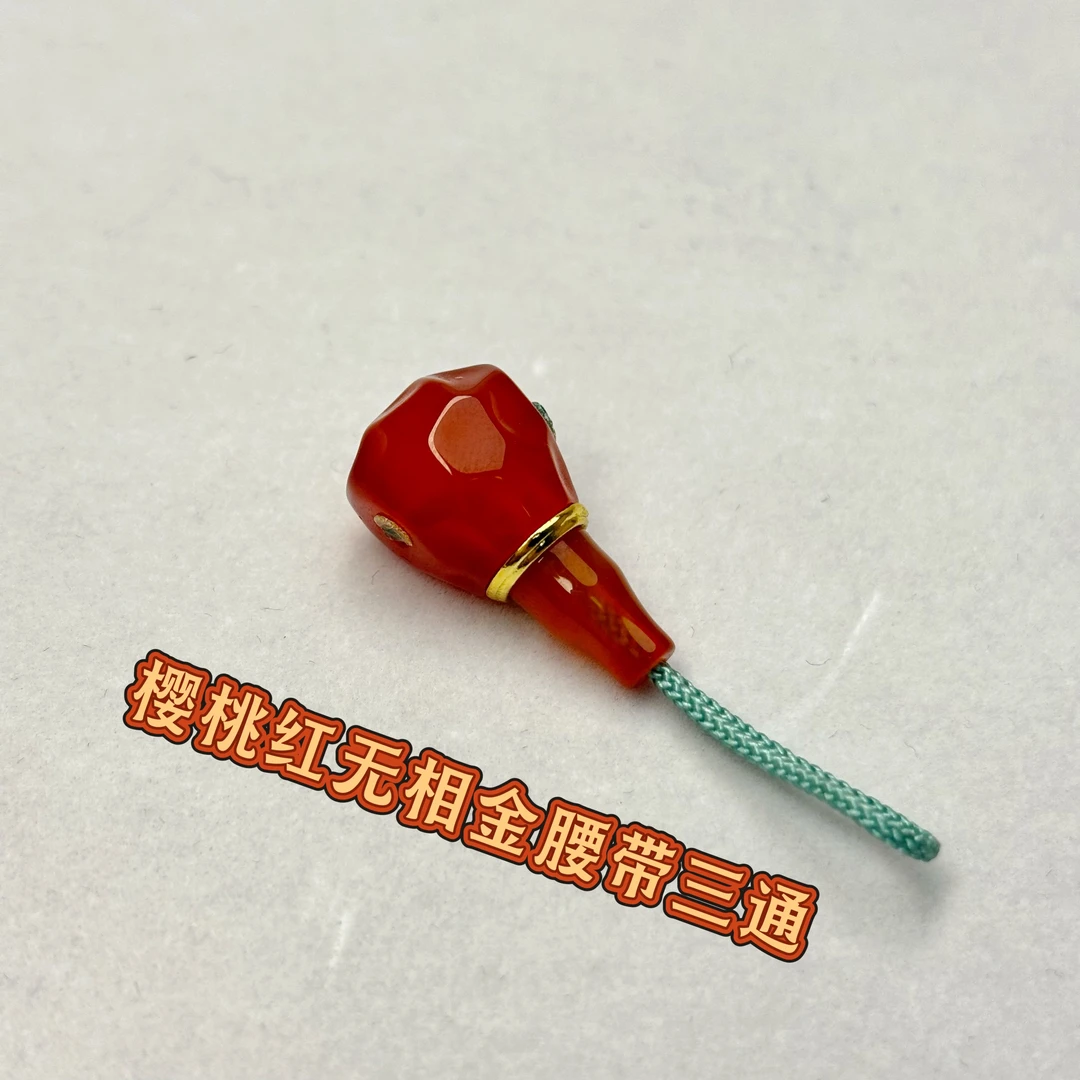川料樱桃红玛瑙精工金腰带分体三通尺寸10mm+货头品质料子油润