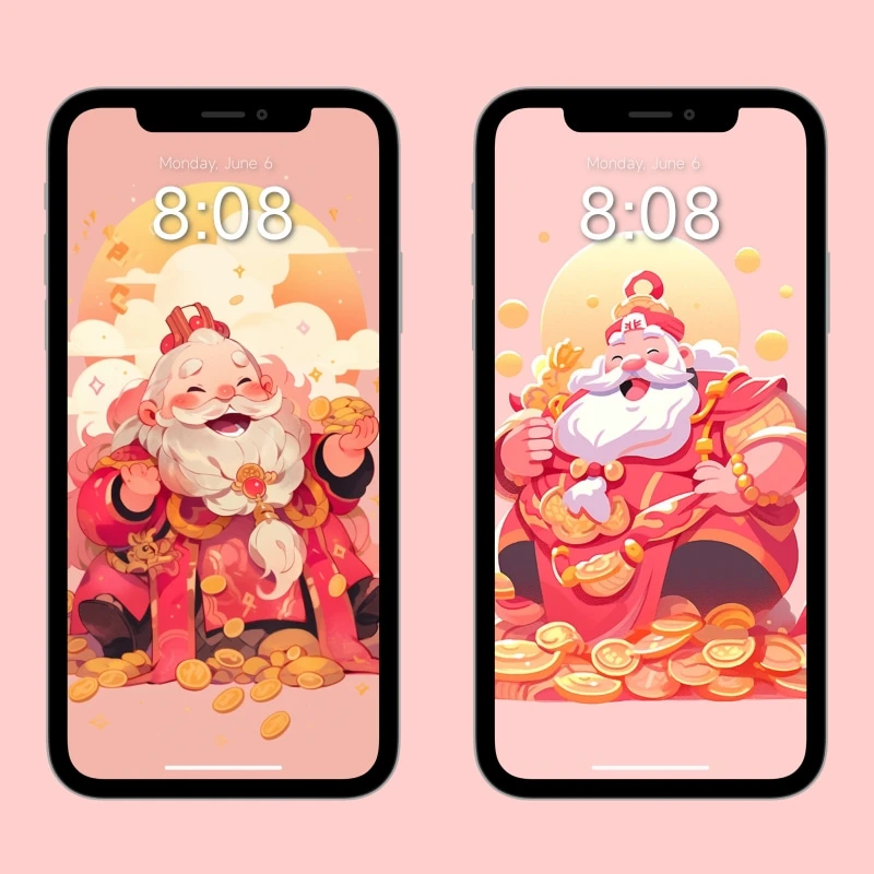 13张福气财神壁纸超清4K锁屏壁纸iPhone苹果手机壁纸桌面美化服务