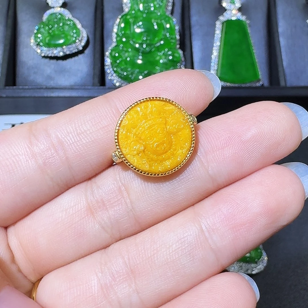 蜜蜡戒指未镶嵌扎基拉姆