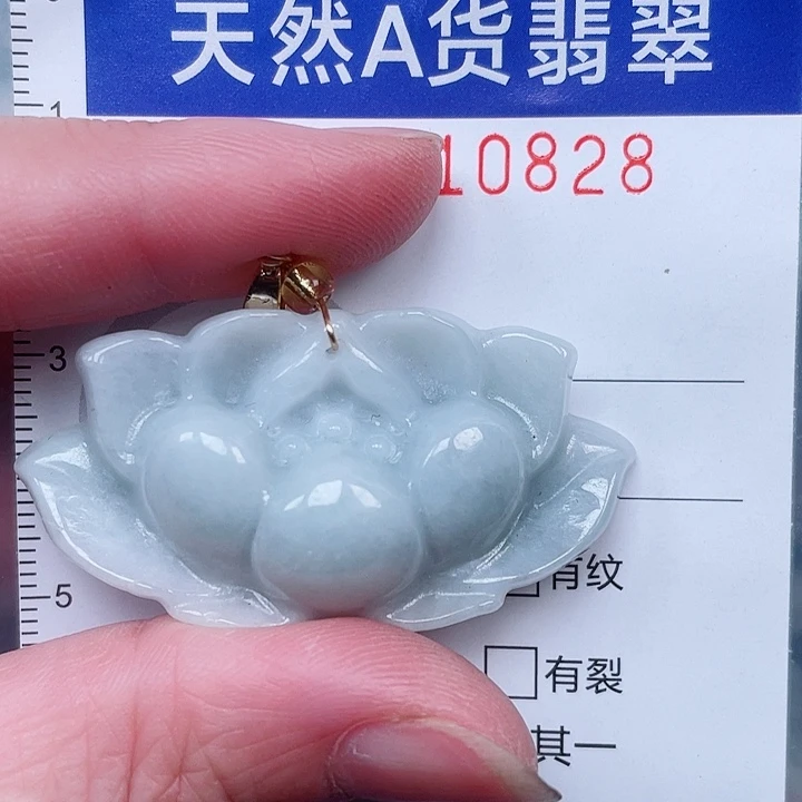 翡翠未镶嵌吊坠(赠链)