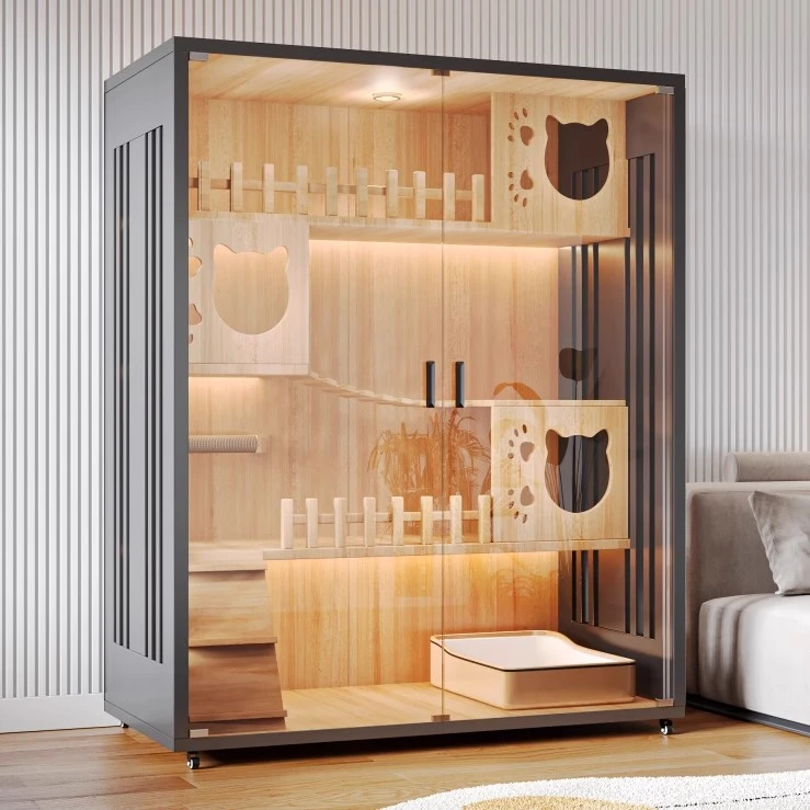 猫笼子超大自由空间猫别墅夏季猫窝宠物猫咪别墅阳台猫屋猫舍猫柜