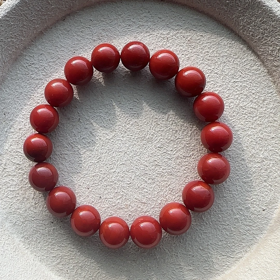 非金属布艺手链 女士精品锦红11mm满色手串