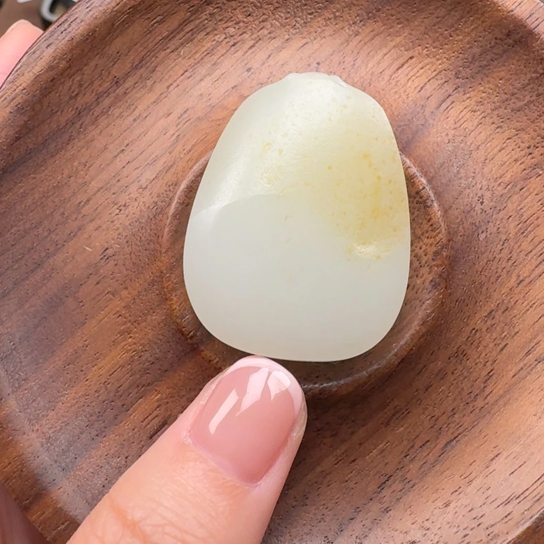 和田玉未镶嵌挂件平安牌