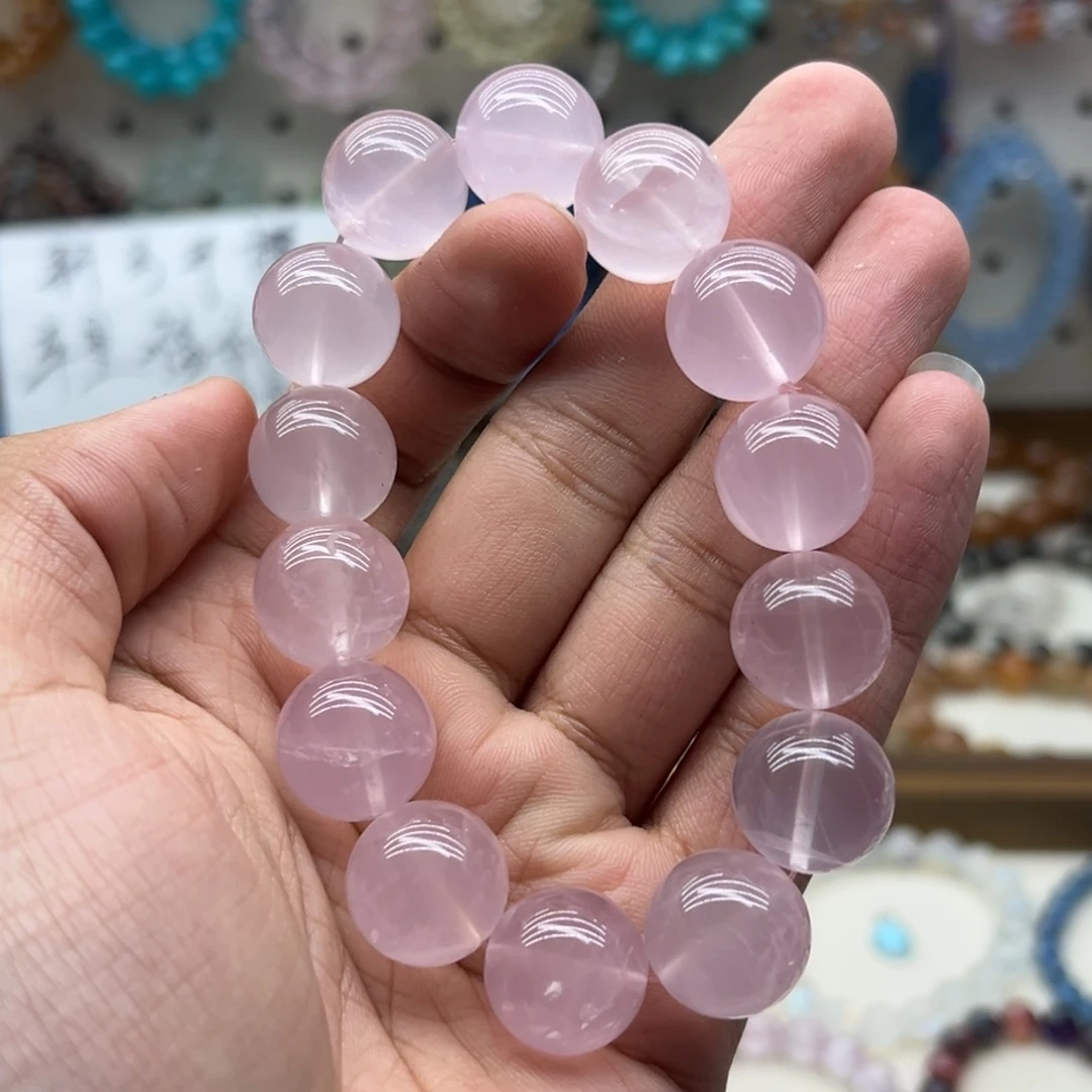 手链未镶嵌水晶16.5咪大咪粉水