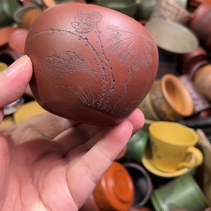 紫砂茶杯全手工紫砂主人杯