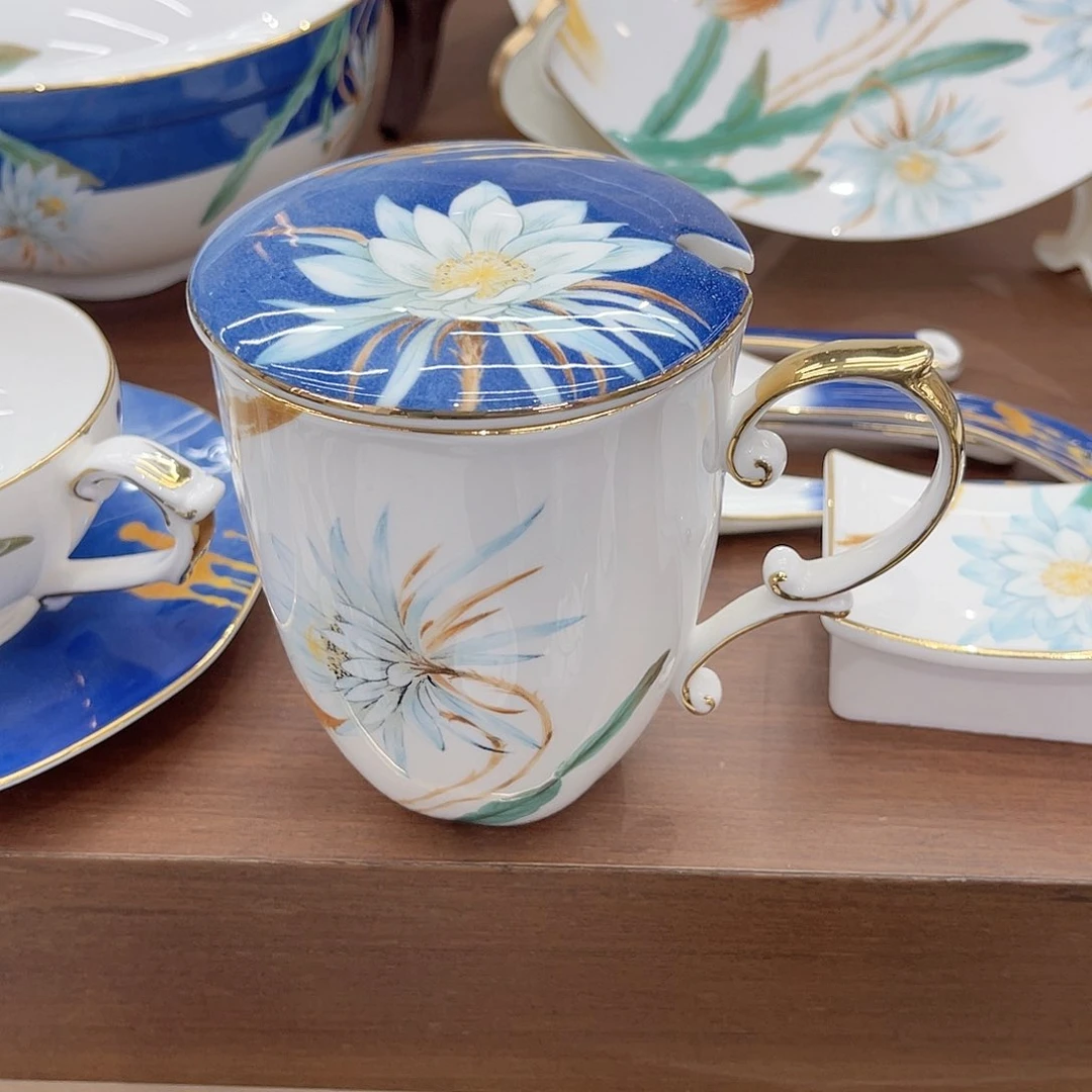 36%以上骨粉骨瓷马克杯到盖子一套