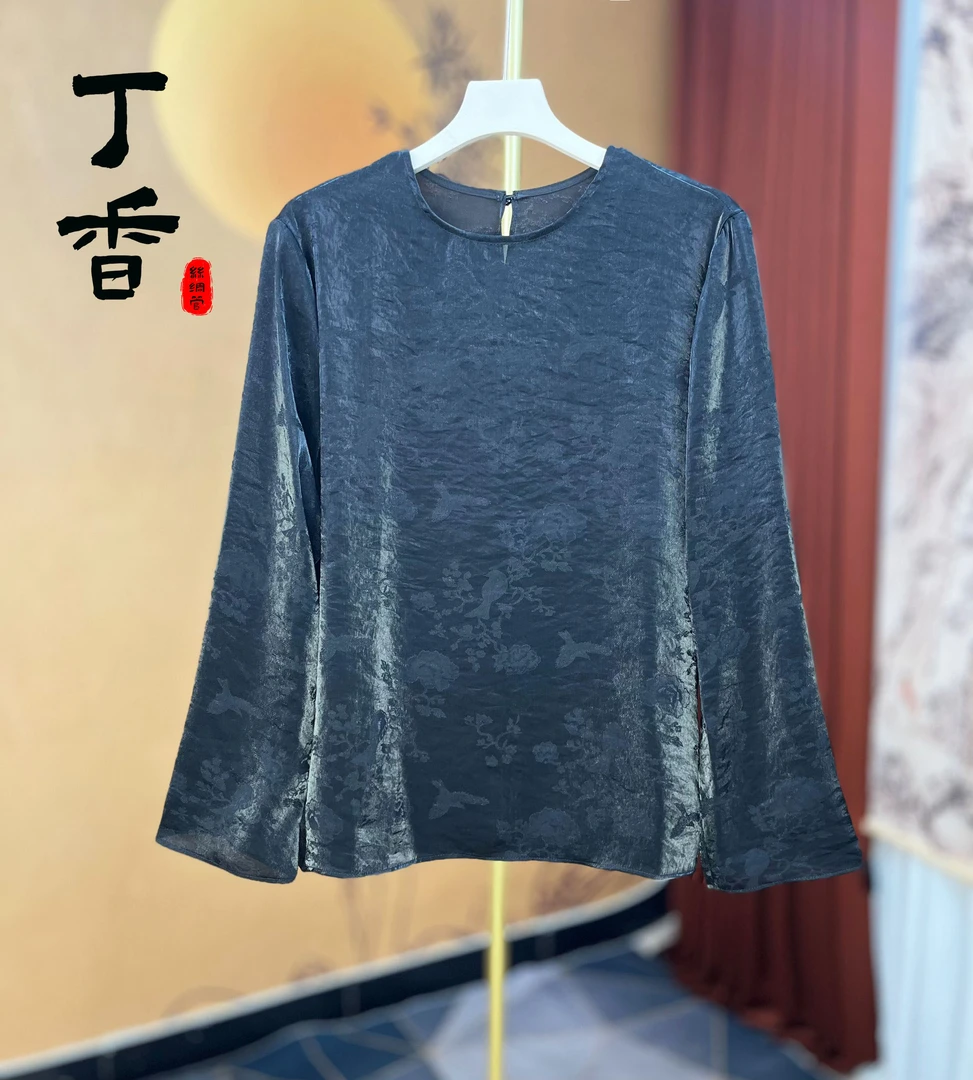 607高端贵夫人时尚年轻贵气重磅小衫