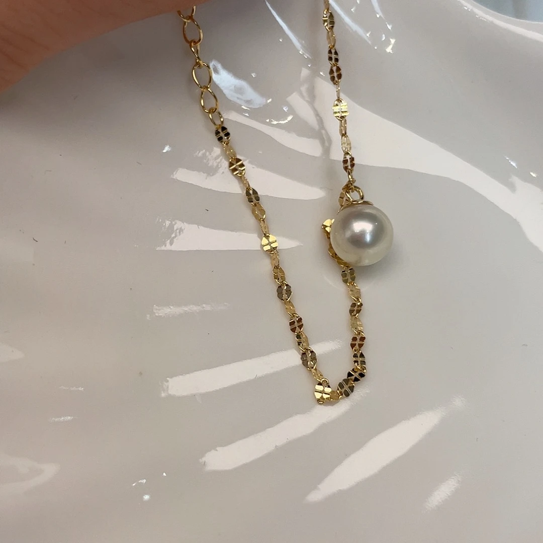 戒指海水珍珠银S925镶嵌