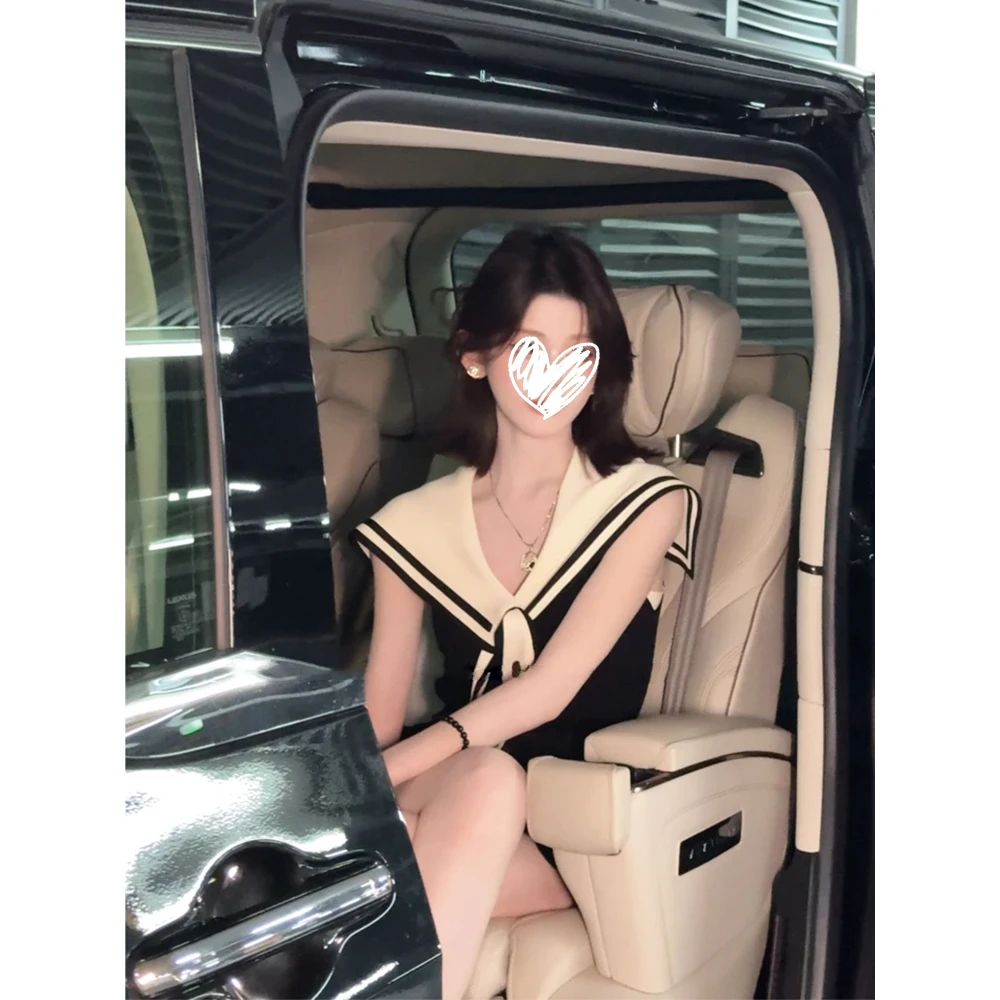 洋气衣服女2025夏季学院风海军领显瘦针织衫上衣甜美可爱风格衣服