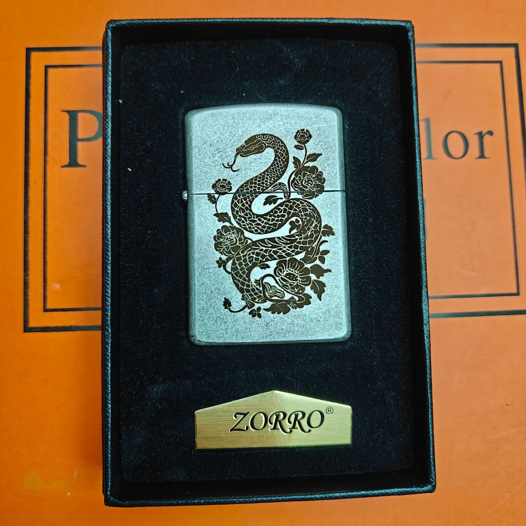 ZORRO 古银巳蛇  煤油打火机高颜值高档男生礼品老式防风