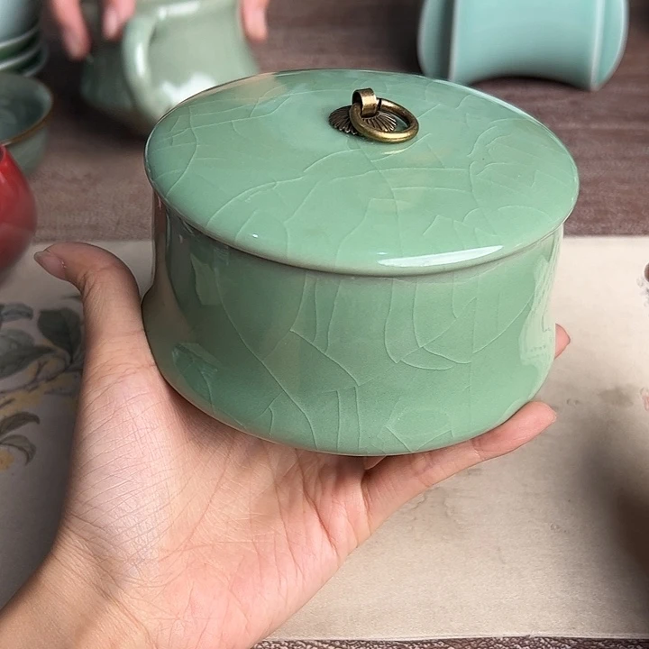 龙泉云间青瓷小米茶器
