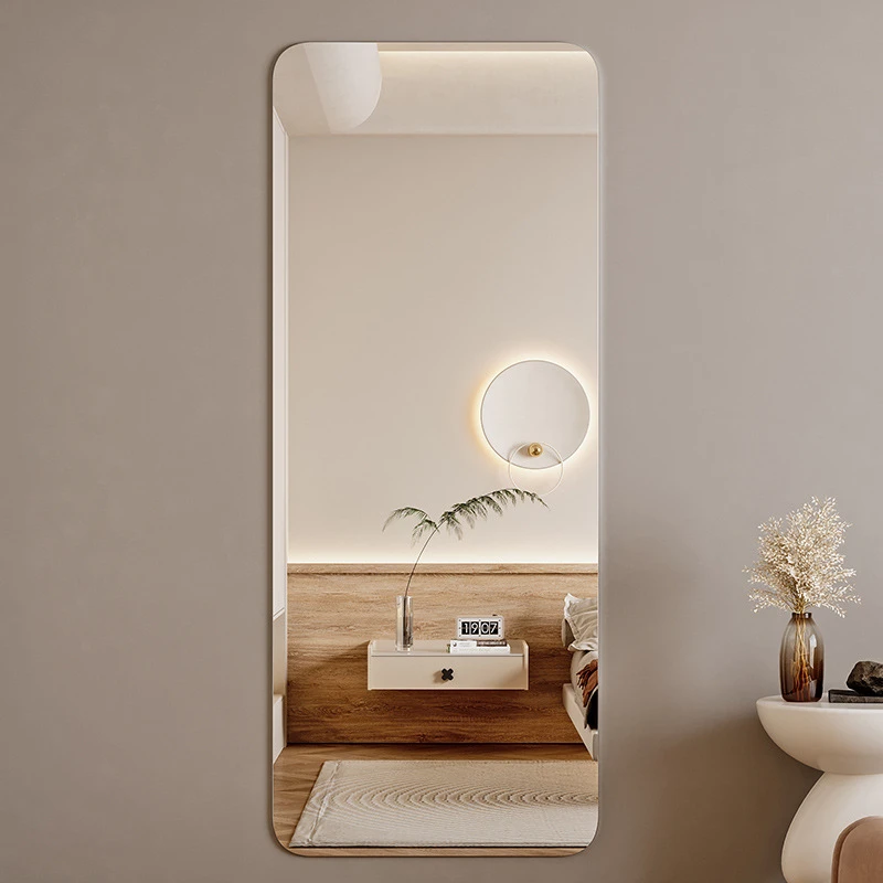 亚克力软镜子全身镜家用贴墙自粘女生卧室全身穿衣镜衣柜试衣镜子