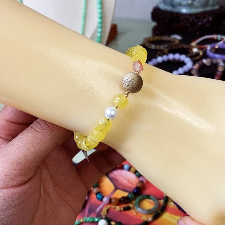 翡翠颈饰18K金镶嵌手链