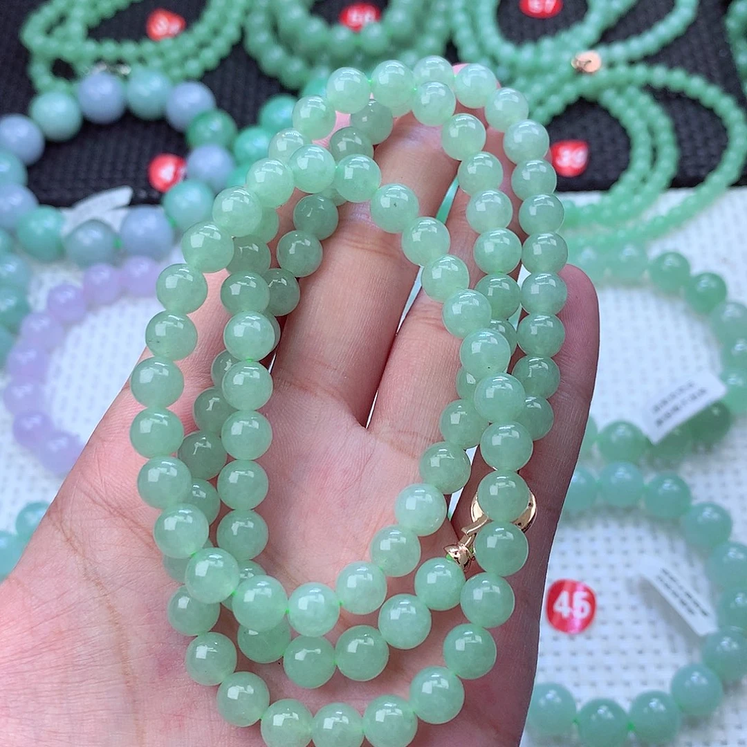翡翠未镶嵌毛衣链