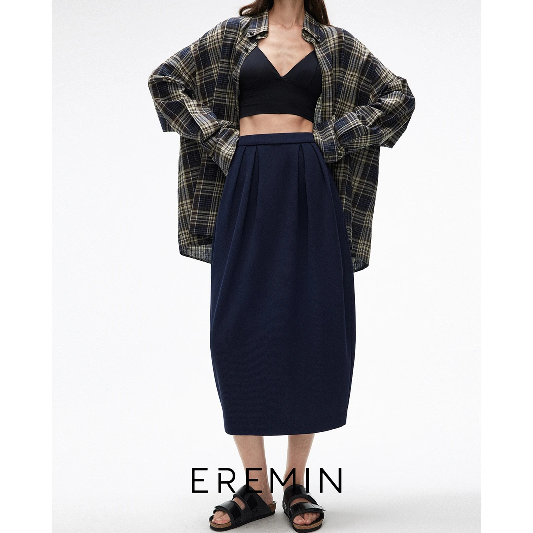 编织花苞裙/立体纹理珠地网弹力立裁半身裙55561