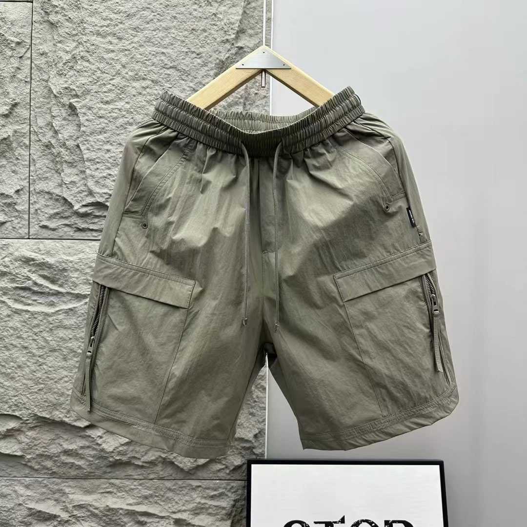 BW-夏季潮流简约百搭纯色薄款工装五分速干短裤8606