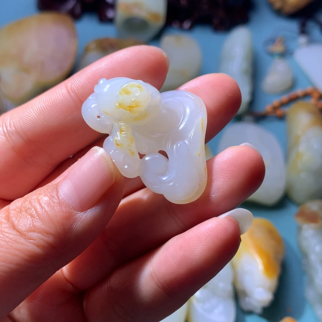 和田玉未镶嵌吊坠(不含链)文**生