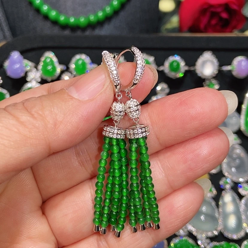 【闪购商品】翡翠耳饰未镶嵌天然翡翠